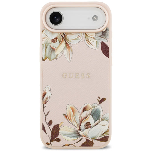 Futrola MagSafe za Apple iPhone 17 Air, Guess, Grained Flowers, Roza