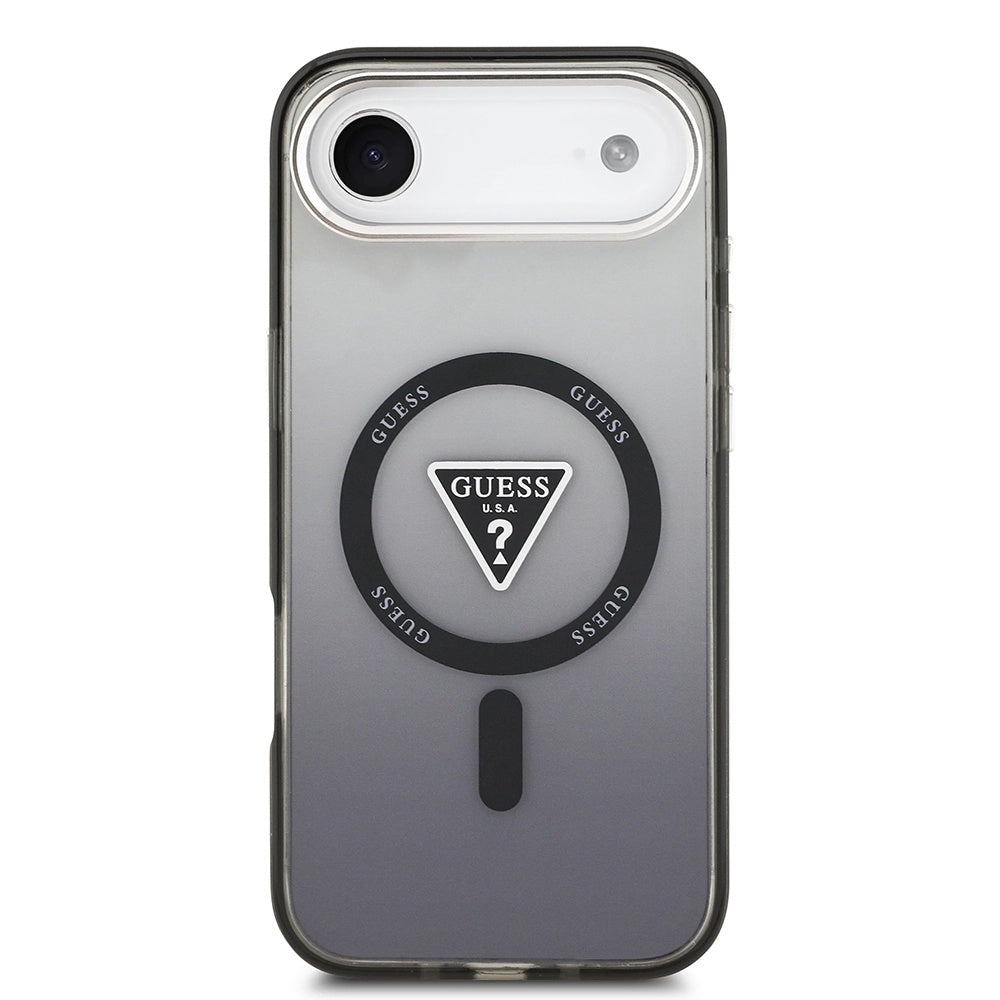 MagSafe futrola za Apple iPhone 17 Air, Guess, IML Gradient Triangle Logo, Crna