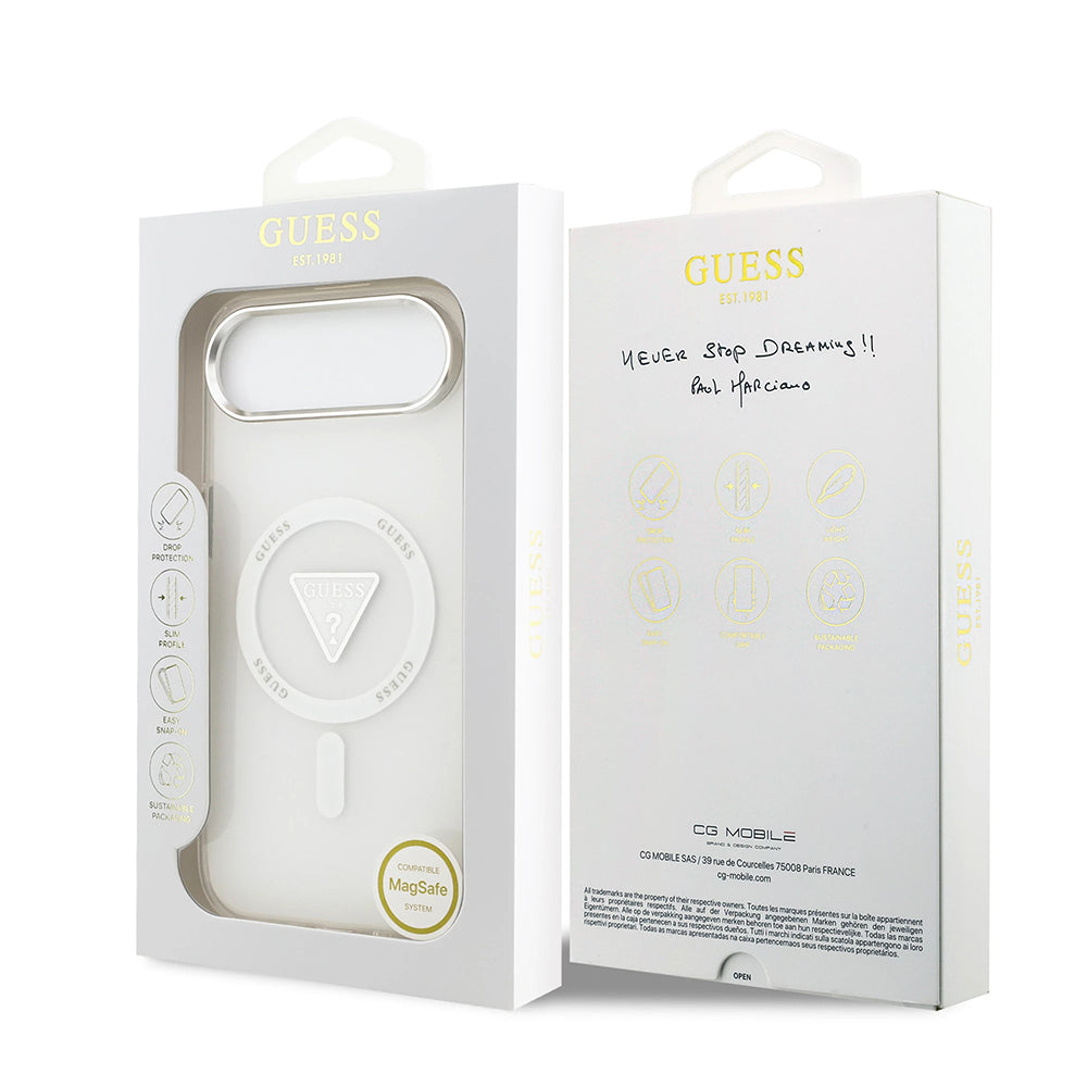 MagSafe futrola za Apple iPhone 17 Air, Guess, IML Gradient Triangle Logo, Prozirna