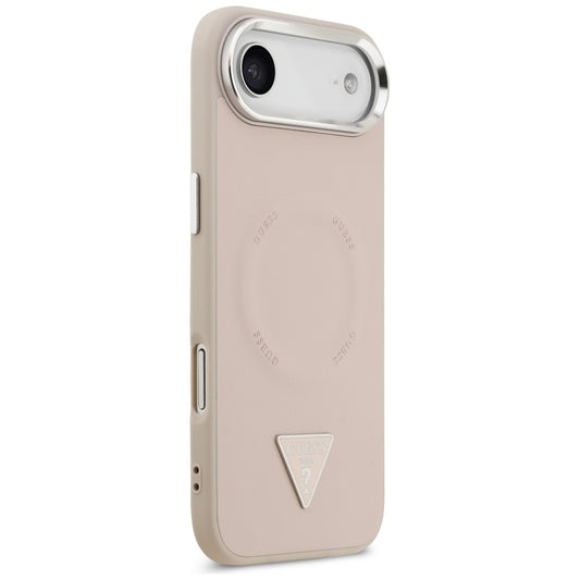 MagSafe futrola za Apple iPhone 17 Air, Guess, Triangle Logo, Srebrno Roza