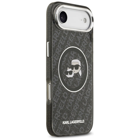 MagSafe futrola za Apple iPhone 17 Air, Karl Lagerfeld, IML Glitter Karl & Choupette`s Heads, Crna