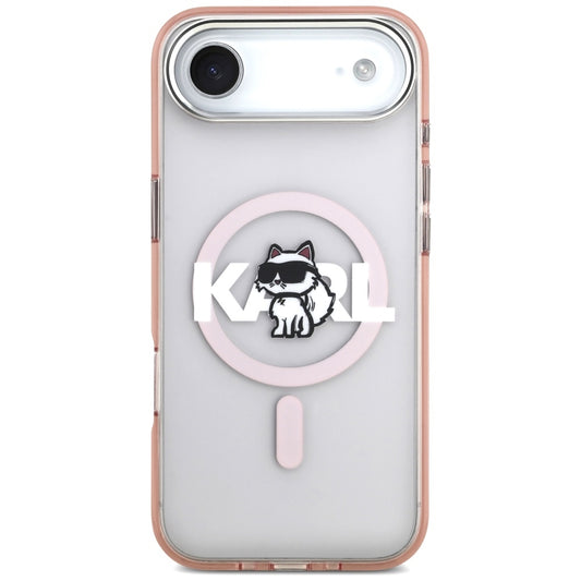 Futrola MagSafe za Apple iPhone 17 Air, Karl Lagerfeld, IML Sketch Logo Choupette, Roza