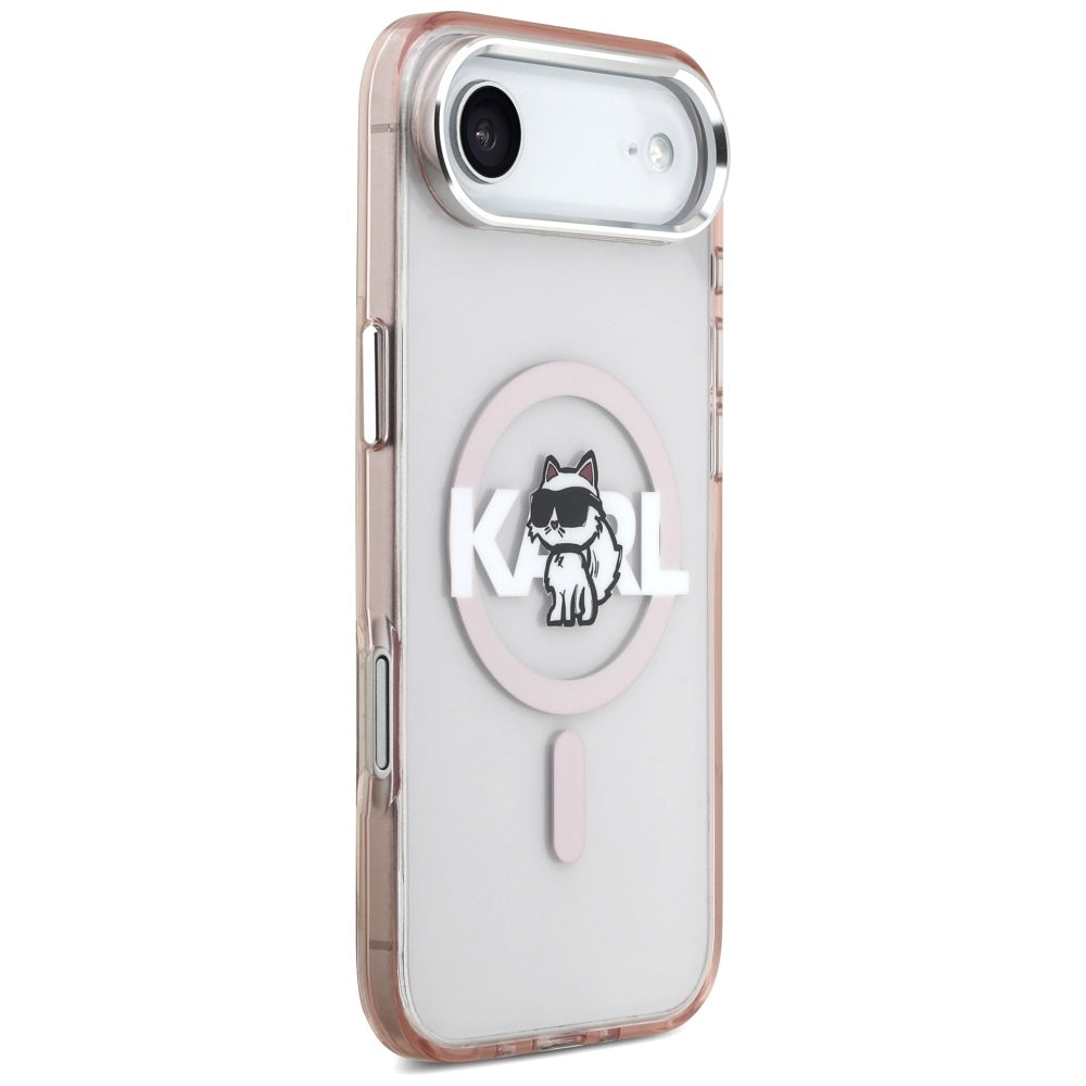 Futrola MagSafe za Apple iPhone 17 Air, Karl Lagerfeld, IML Sketch Logo Choupette, Roza