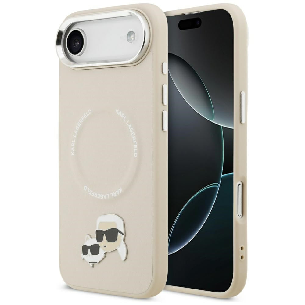 MagSafe futrola za Apple iPhone 17 Air, Karl Lagerfeld, Karl & Choupette Pins, Bež
