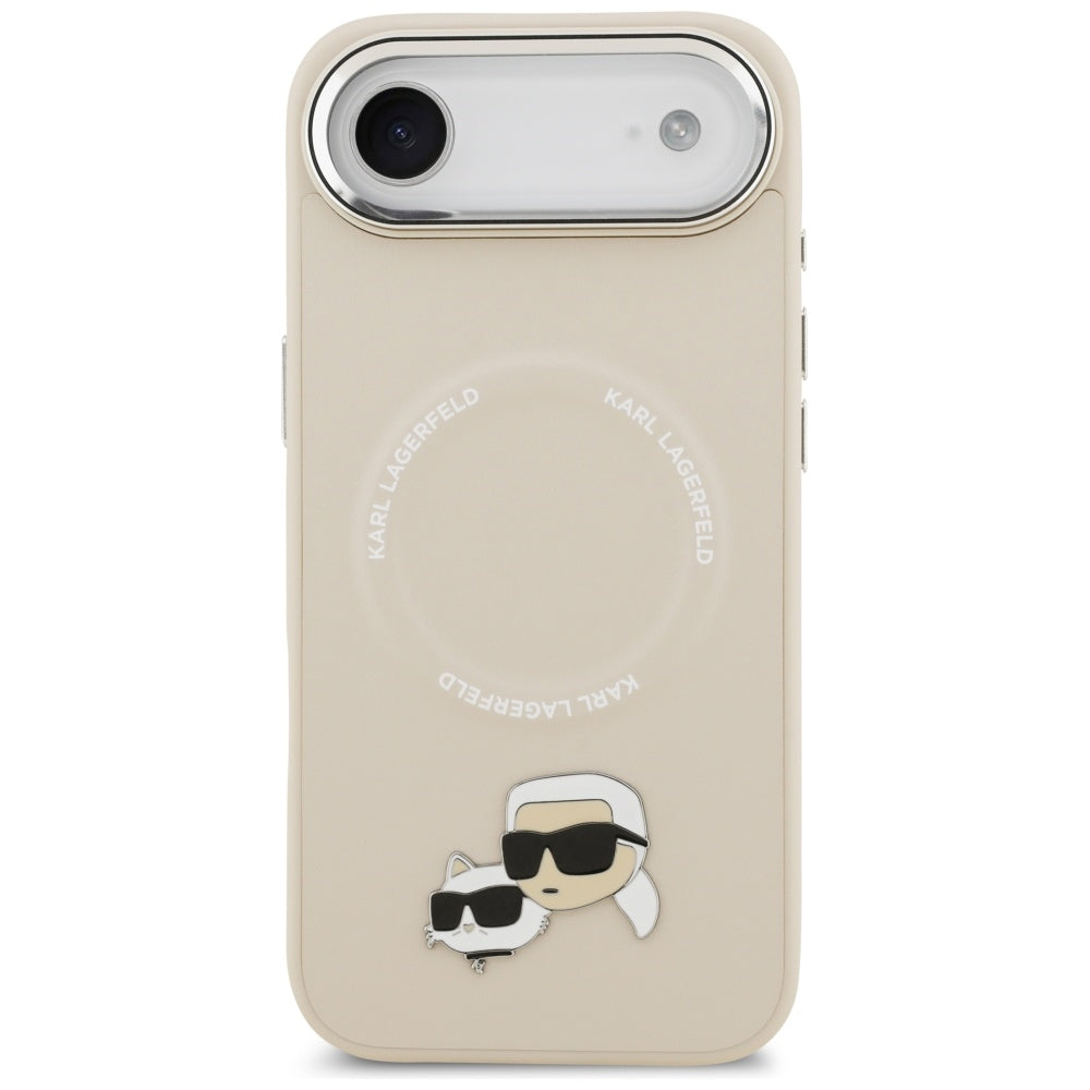MagSafe futrola za Apple iPhone 17 Air, Karl Lagerfeld, Karl & Choupette Pins, Bež