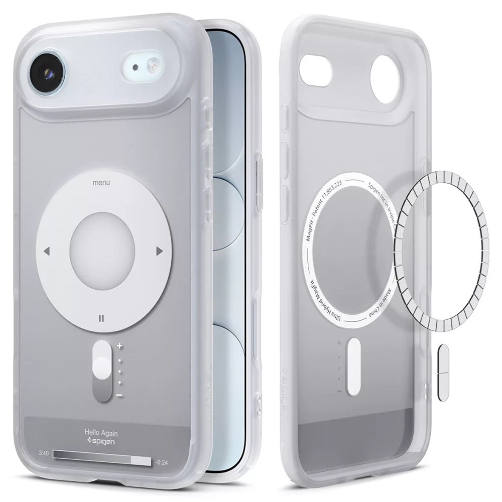 Futrola MagSafe za Apple iPhone 17 Air, Spigen, Ultra Hybrid Classic, Srebrna