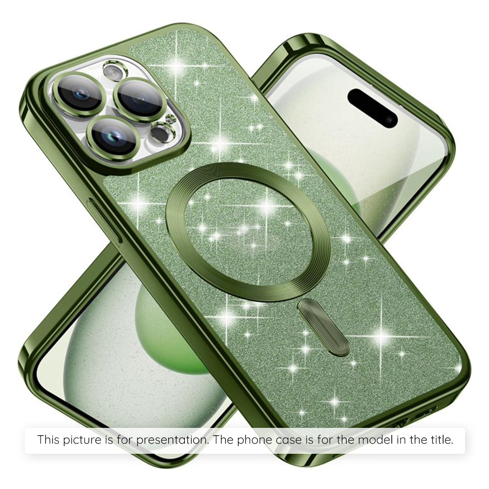 MagSafe futrola za Apple iPhone 17 Air, Techsuit, Luxury Glitter, Tamno Zelena