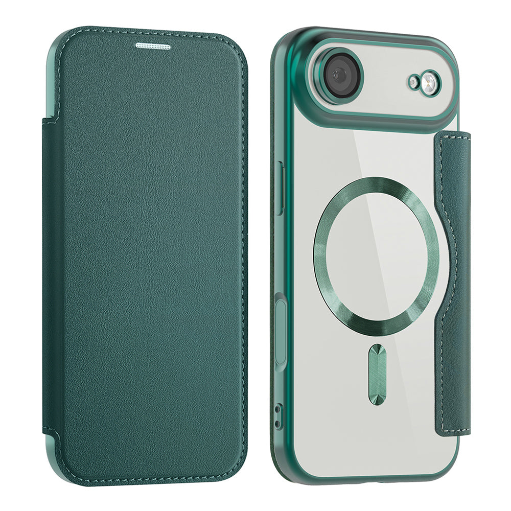 MagSafe futrola za Apple iPhone 17 Air, Techsuit, SmartMag Book, Zelena