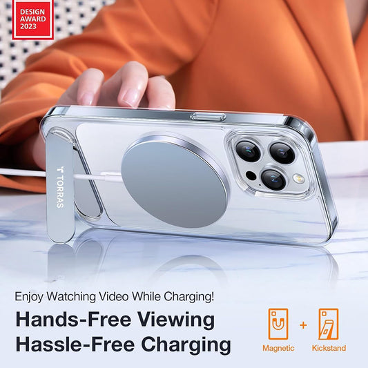 MagSafe torbica za Apple iPhone 17 Air, Torras, Pstand, Crna