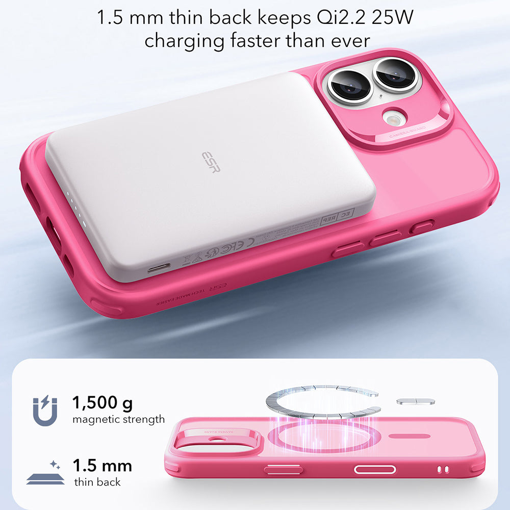 Futrola MagSafe za Apple iPhone 17, ESR, Classic Hybrid, Satin Pink