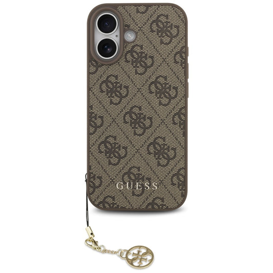 MagSafe futrola za Apple iPhone 17, Guess, 4G Charm Cradle, smeđa