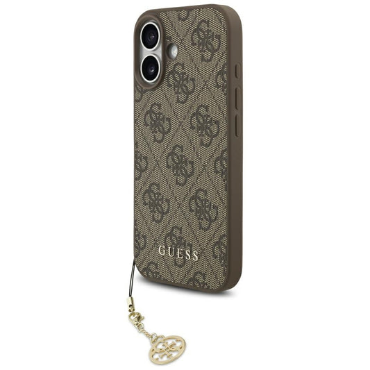 MagSafe futrola za Apple iPhone 17, Guess, 4G Charm Cradle, smeđa