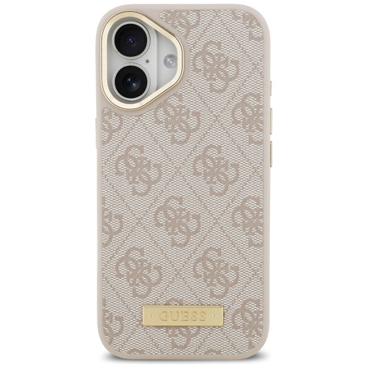 MagSafe futrola za Apple iPhone 17, Guess, 4G Logo Plate, Roza