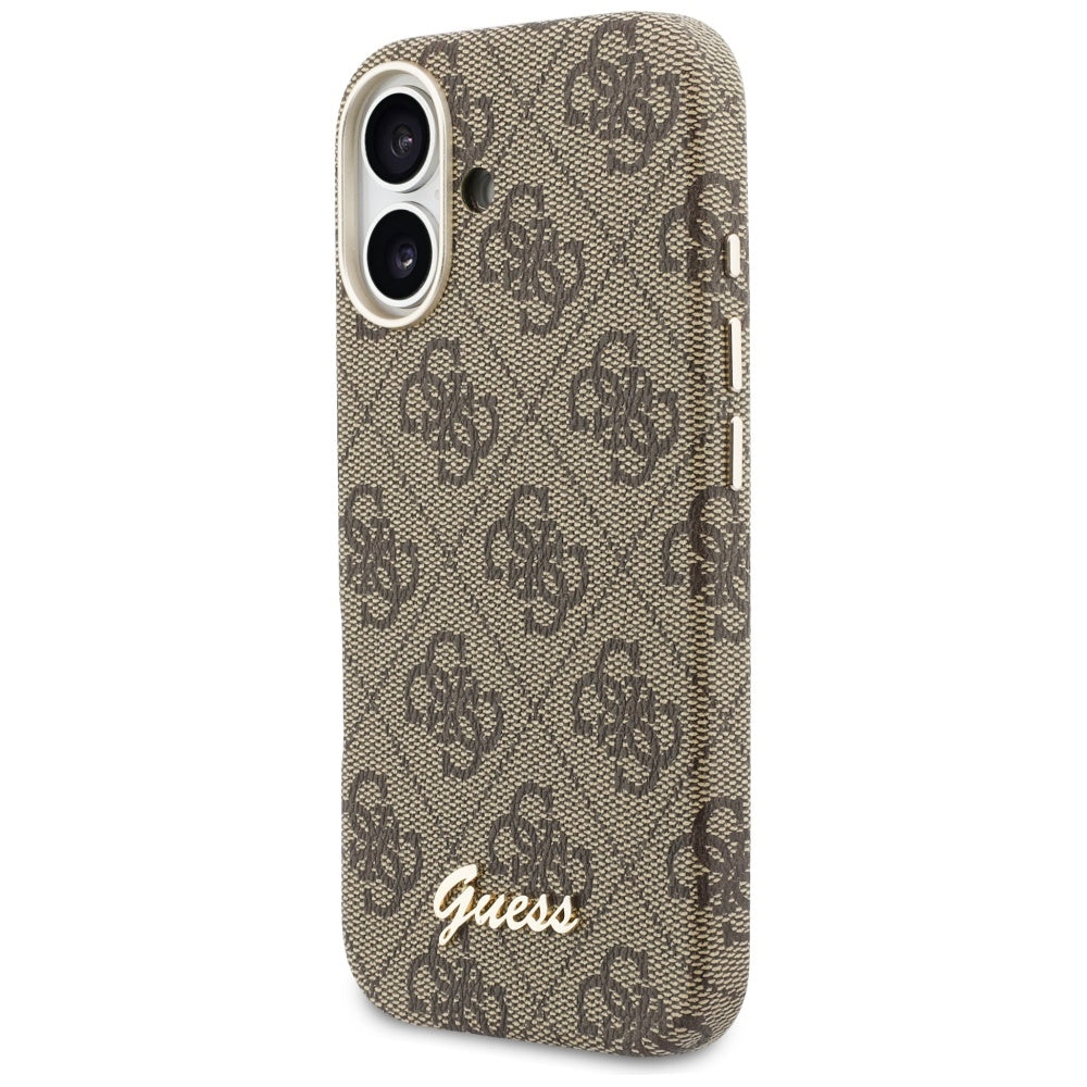 Futrola MagSafe za Apple iPhone 17, Guess, 4G Script Logo, Smeđa