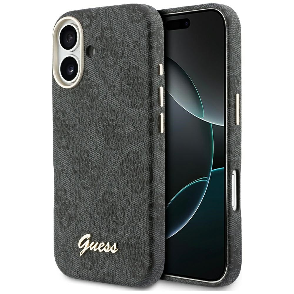 MagSafe futrola za Apple iPhone 17, Guess, 4G Script Logo, Crna