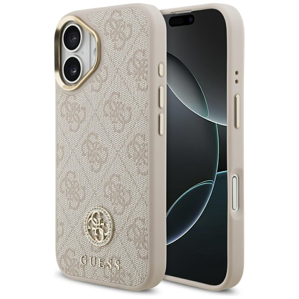 MagSafe futrola za Apple iPhone 17, Guess, 4G Strass Logo, Roza