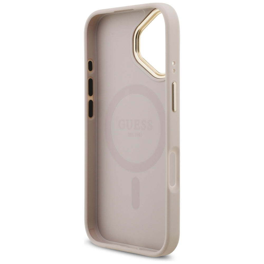 MagSafe futrola za Apple iPhone 17, Guess, 4G Strass Logo, Roza