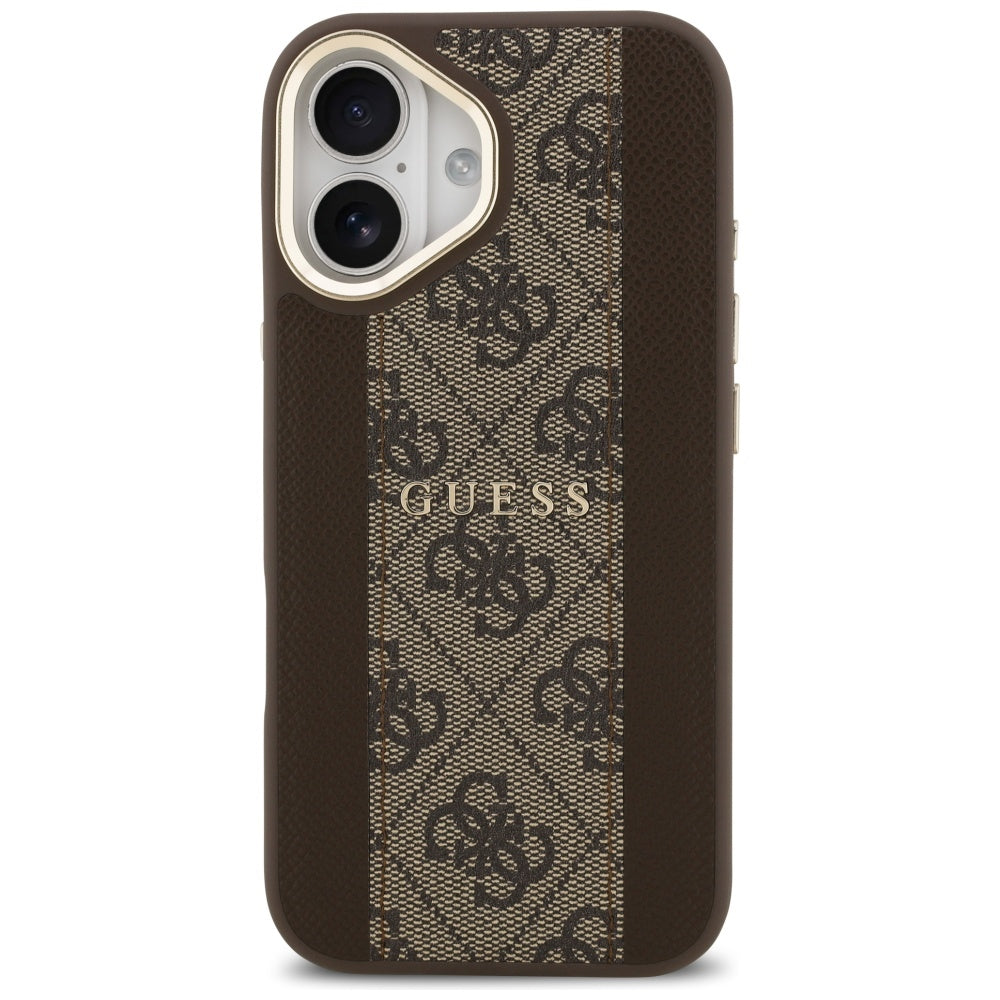 MagSafe futrola za Apple iPhone 17, Guess, 4G Stripe, smeđa