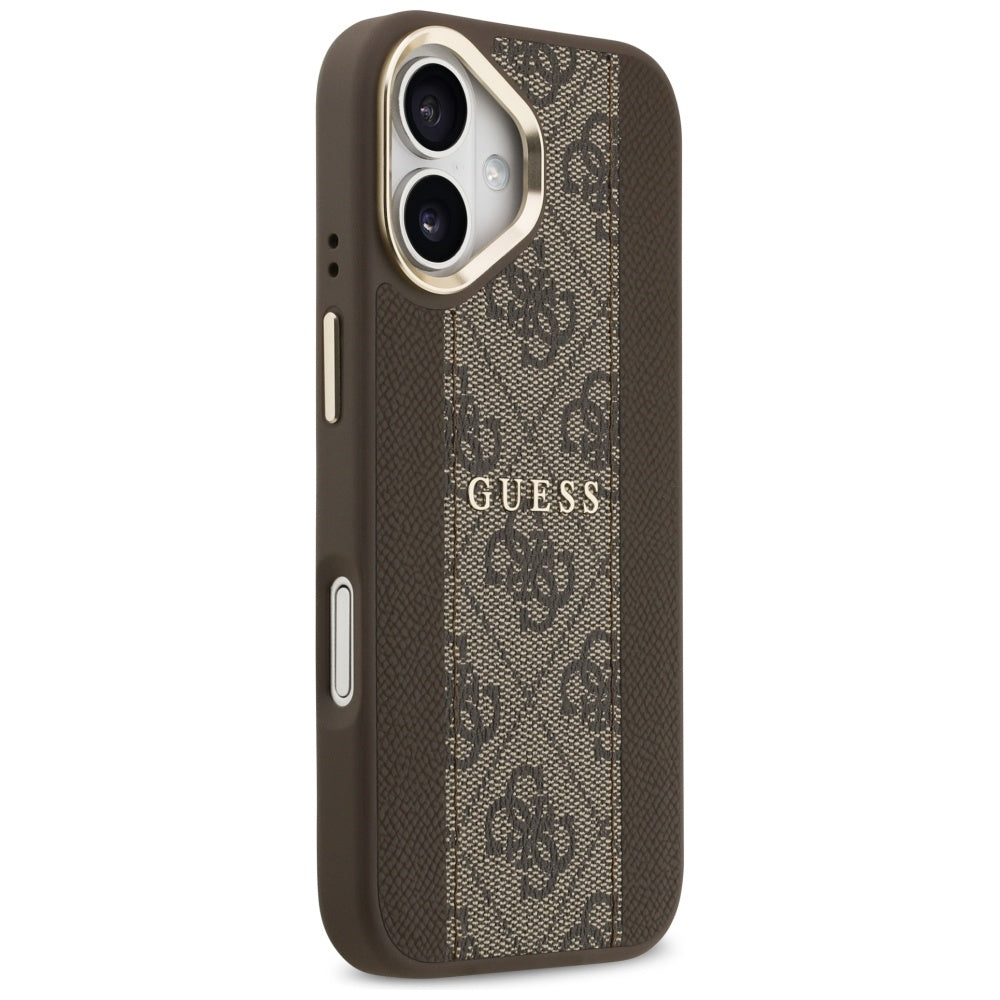 MagSafe futrola za Apple iPhone 17, Guess, 4G Stripe, smeđa