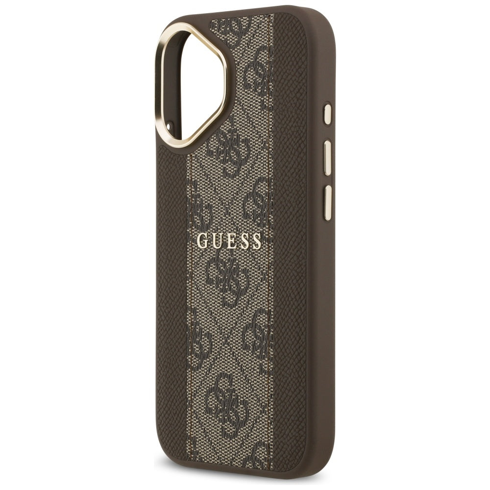 MagSafe futrola za Apple iPhone 17, Guess, 4G Stripe, smeđa