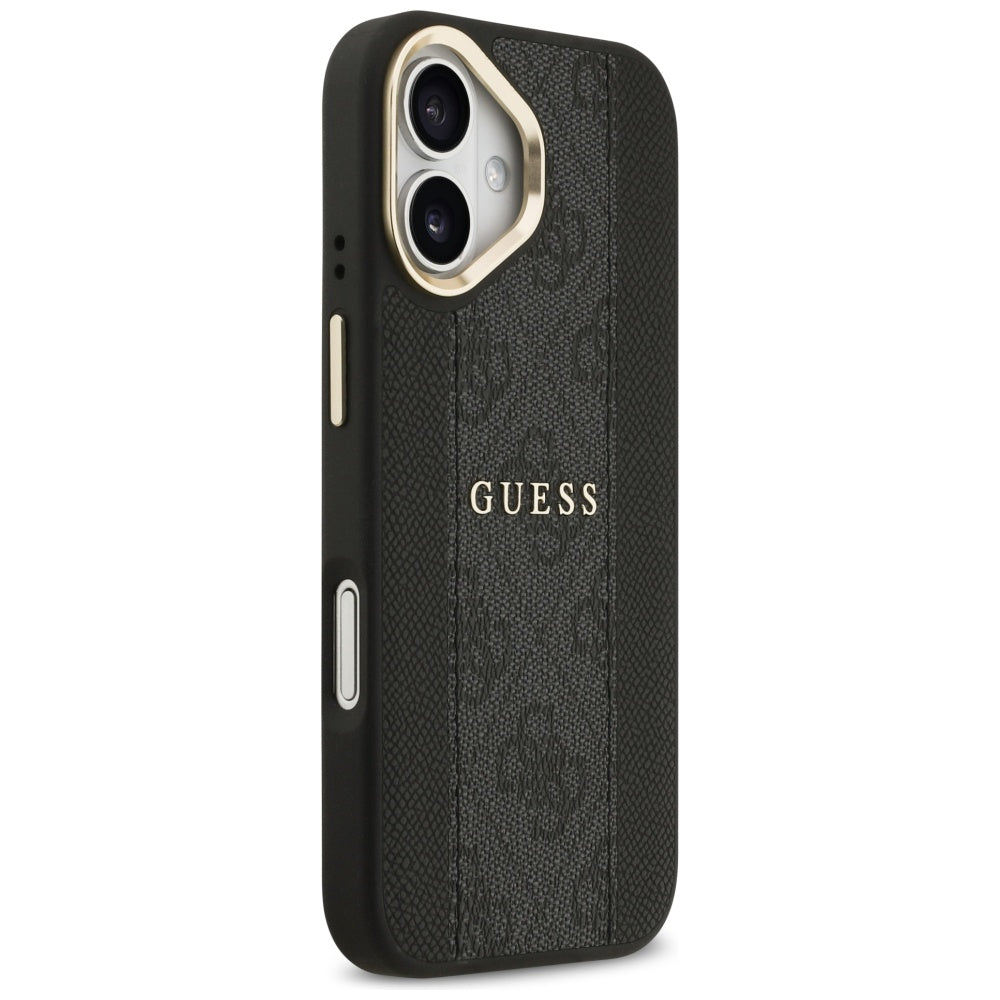 MagSafe futrola za Apple iPhone 17, Guess, 4G Stripe, Crna
