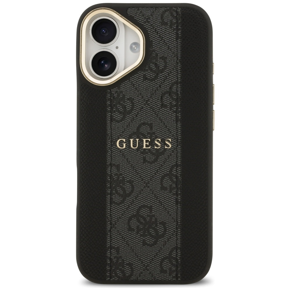 MagSafe futrola za Apple iPhone 17, Guess, 4G Stripe, Crna