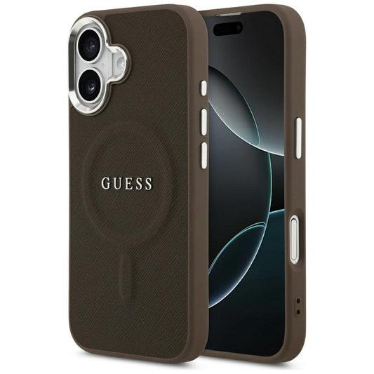 MagSafe futrola za Apple iPhone 17, Guess, Classic Logo, smeđa