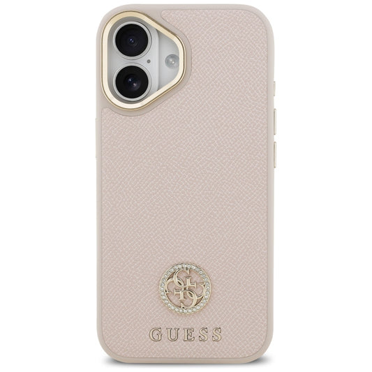 Husa MagSafe za Apple iPhone 17, Guess, Grained Strass Logo, Roza
