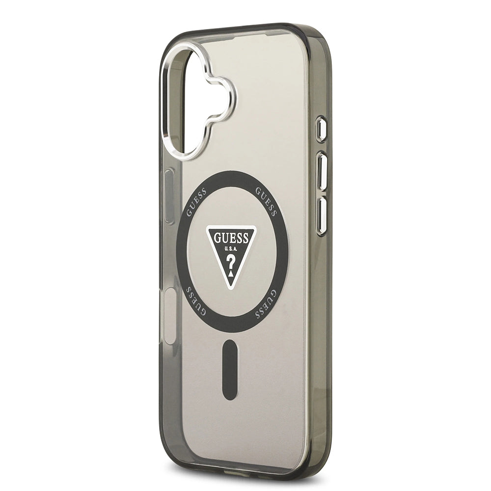 MagSafe futrola za Apple iPhone 17, Guess, IML Gradient Triangle Logo, Crna