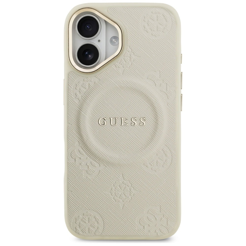 MagSafe torbica za Apple iPhone 17, Guess, Peony Hot Stamp, Bež