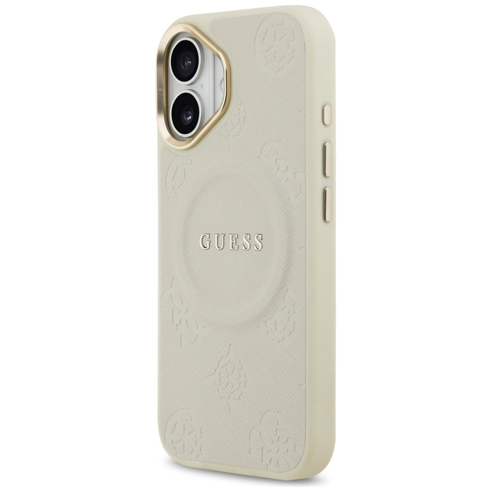 MagSafe torbica za Apple iPhone 17, Guess, Peony Hot Stamp, Bež