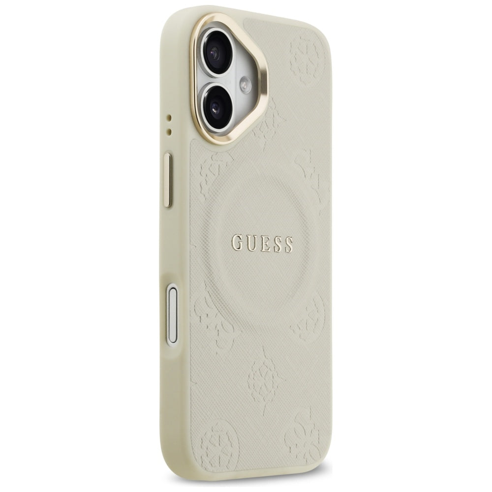 MagSafe torbica za Apple iPhone 17, Guess, Peony Hot Stamp, Bež