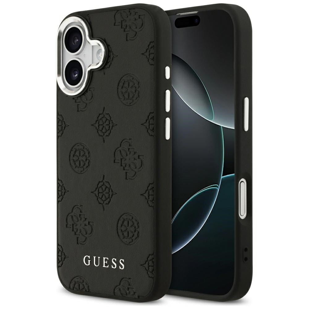 MagSafe futrola za Apple iPhone 17, Guess, Peony Hot Stamp Script, Crna
