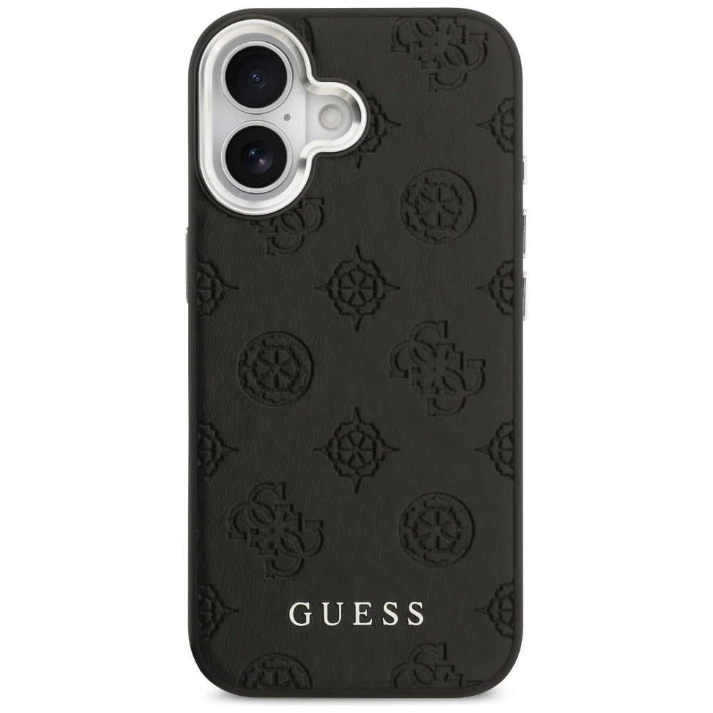 MagSafe futrola za Apple iPhone 17, Guess, Peony Hot Stamp Script, Crna