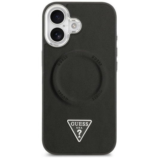 MagSafe futrola za Apple iPhone 17, Guess, Triangle Logo, Crno Srebrna