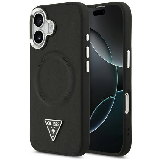MagSafe futrola za Apple iPhone 17, Guess, Triangle Logo, Crno Srebrna