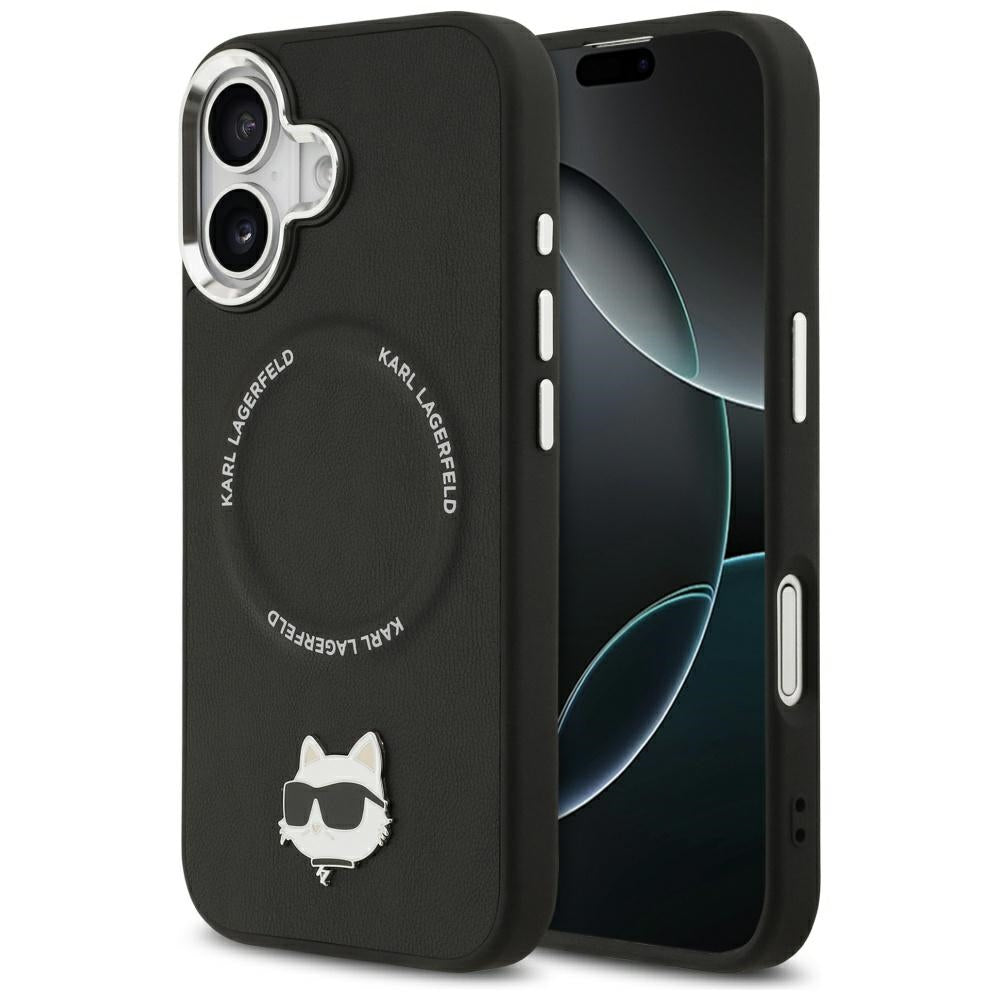 MagSafe futrola za Apple iPhone 17, Karl Lagerfeld, Choupette Pin, Crna