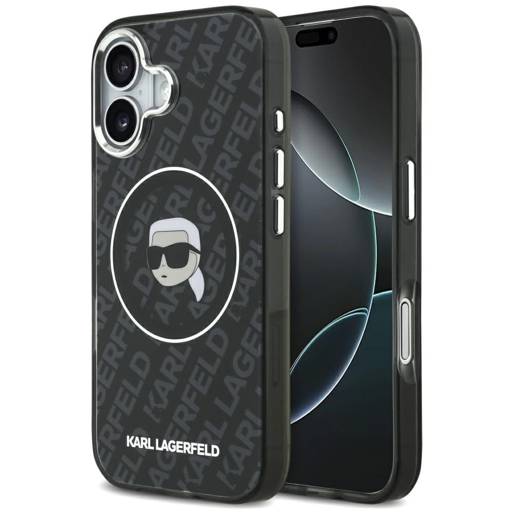 MagSafe futrola za Apple iPhone 17, Karl Lagerfeld, IML Karl`s Head, Crna