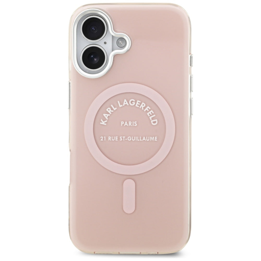Futrola MagSafe za Apple iPhone 17, Karl Lagerfeld, IML Logo RSG, Roza