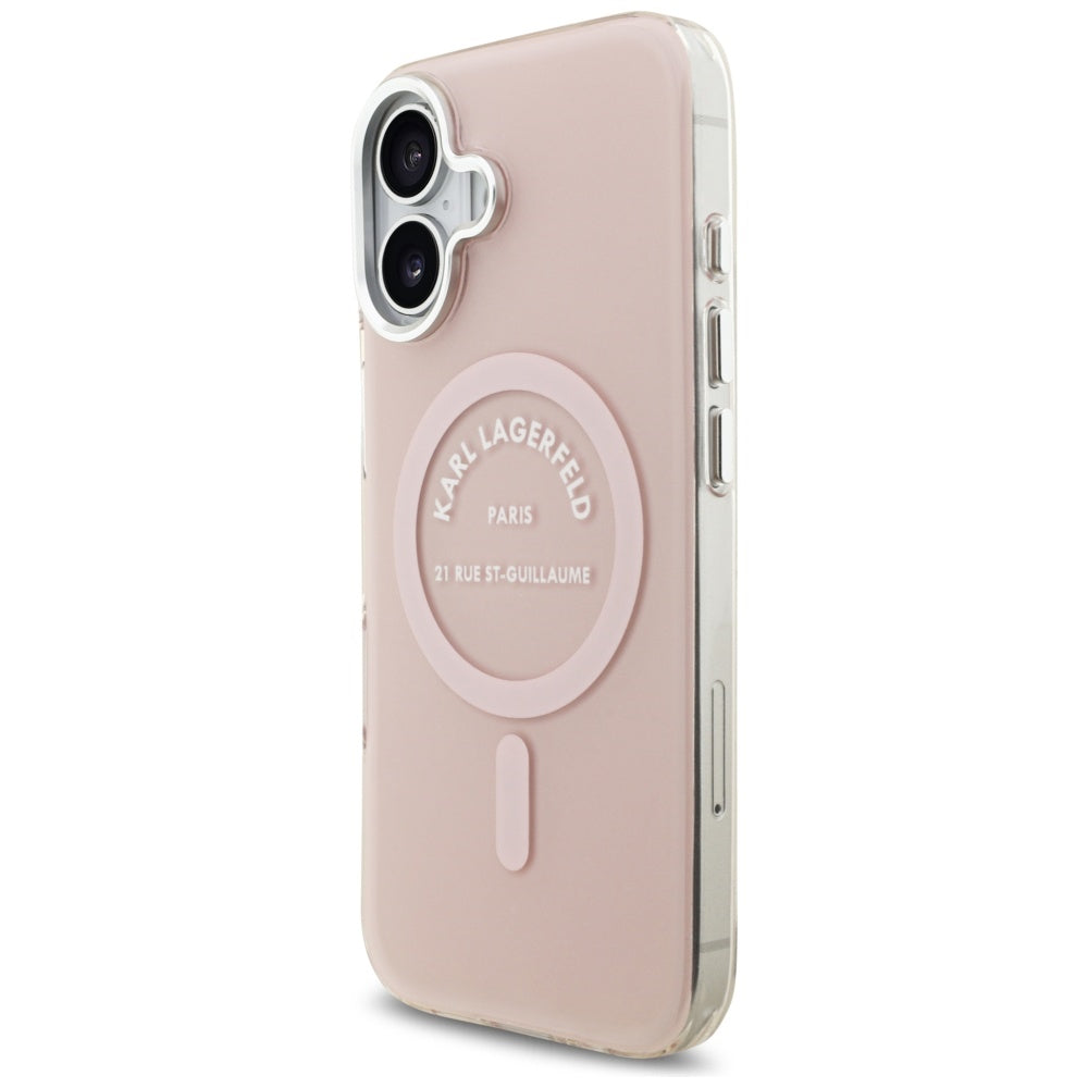 Futrola MagSafe za Apple iPhone 17, Karl Lagerfeld, IML Logo RSG, Roza