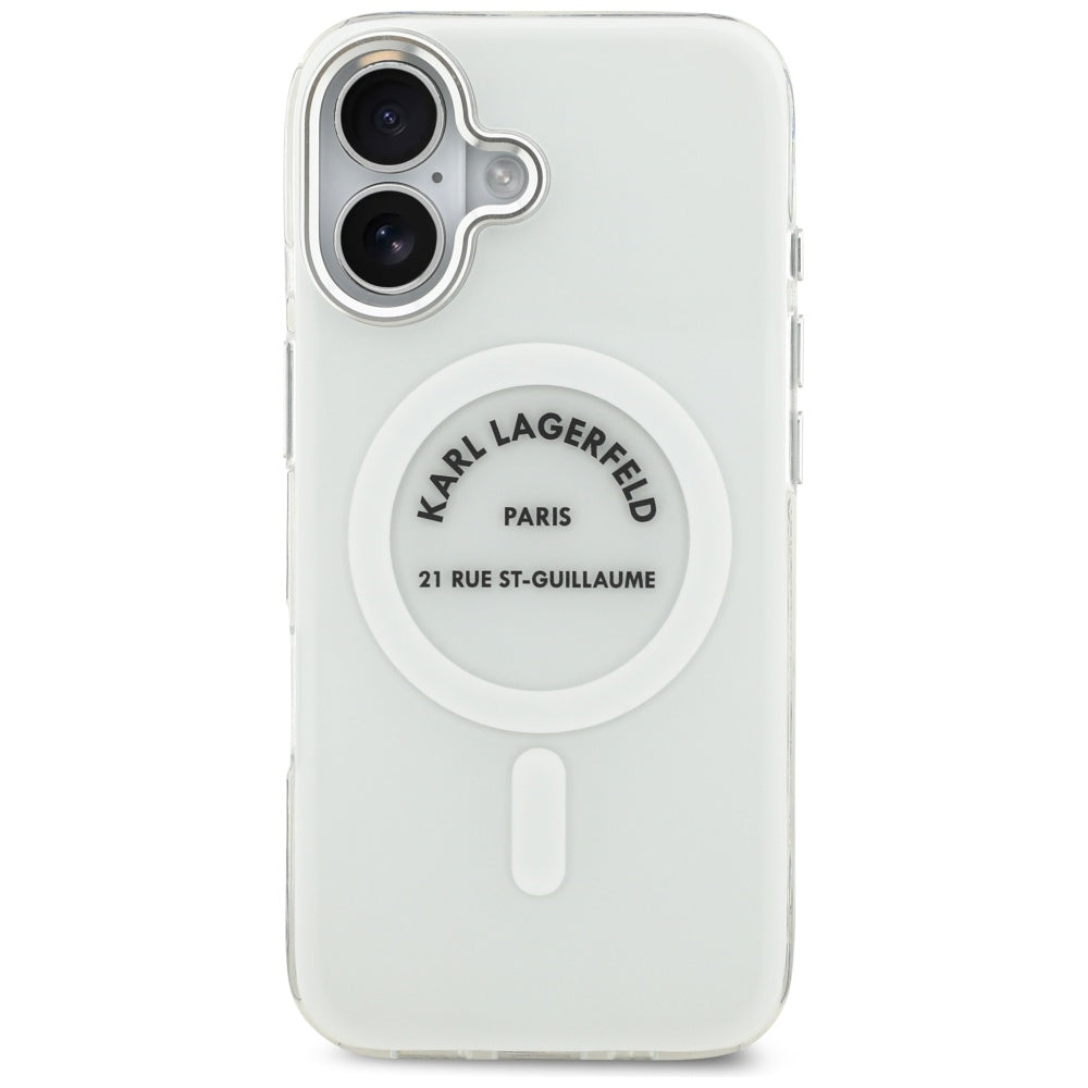Husa MagSafe za Apple iPhone 17, Karl Lagerfeld, IML Logo RSG, Prozirna