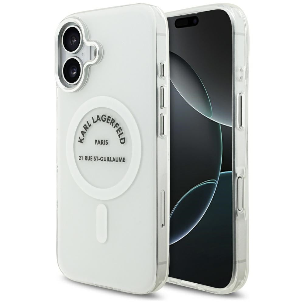 Husa MagSafe za Apple iPhone 17, Karl Lagerfeld, IML Logo RSG, Prozirna