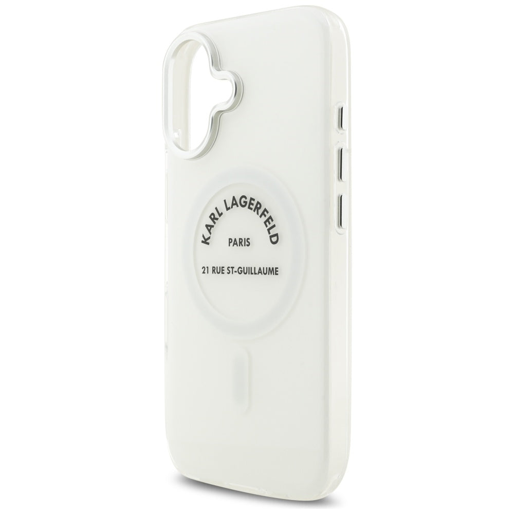 Husa MagSafe za Apple iPhone 17, Karl Lagerfeld, IML Logo RSG, Prozirna