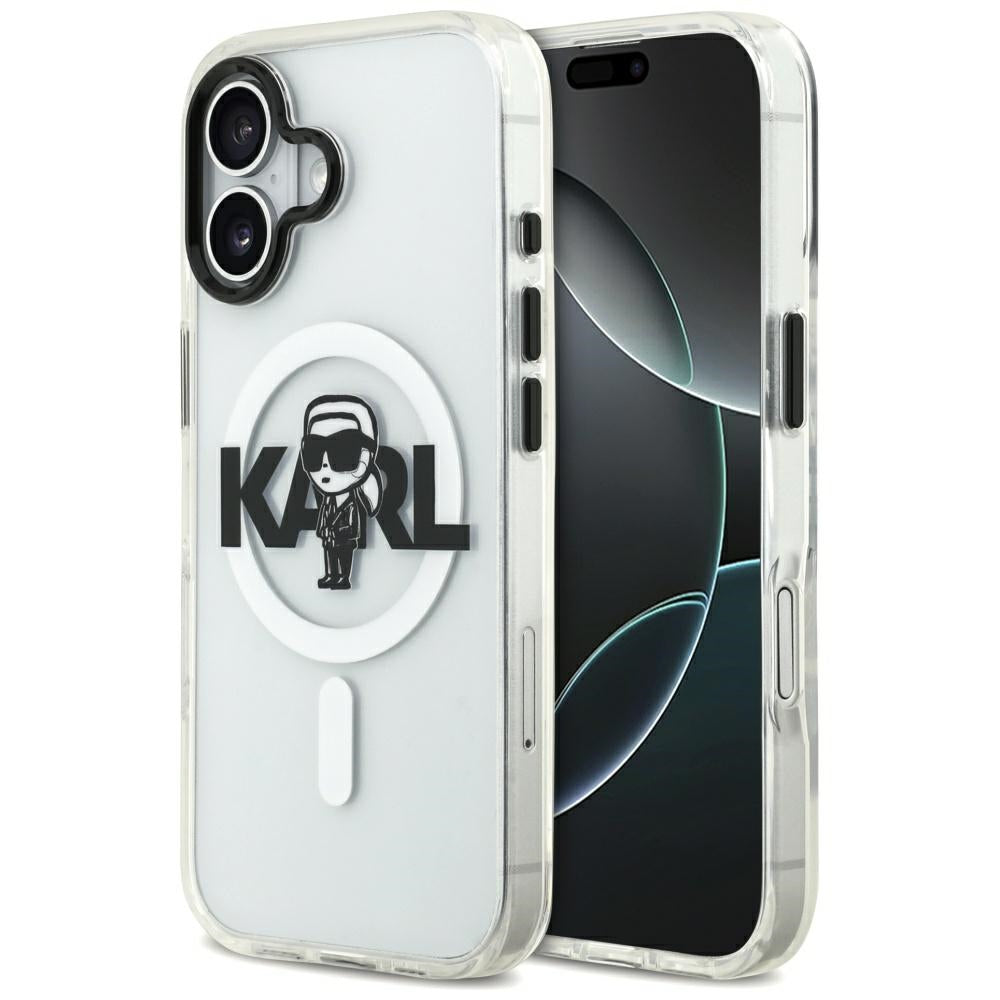 MagSafe futrola za Apple iPhone 17, Karl Lagerfeld, IML Sketch Logo Karl, Prozirna