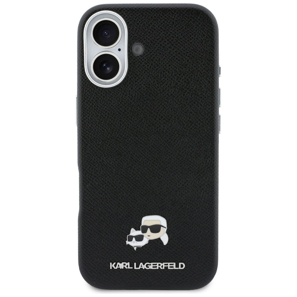 Futrola MagSafe za Apple iPhone 17, Karl Lagerfeld, Karl & Choupette Head's Pin, Crna
