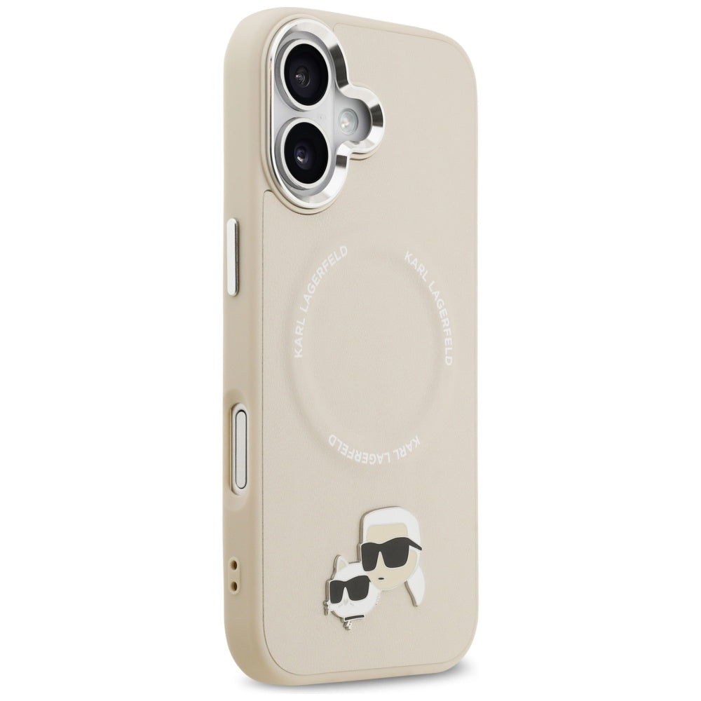 MagSafe futrola za Apple iPhone 17, Karl Lagerfeld, Karl & Choupette Pins, Bež