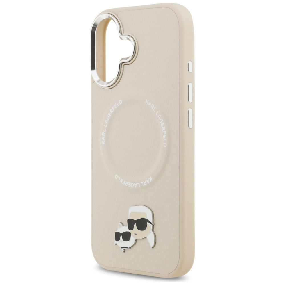MagSafe futrola za Apple iPhone 17, Karl Lagerfeld, Karl & Choupette Pins, Bež