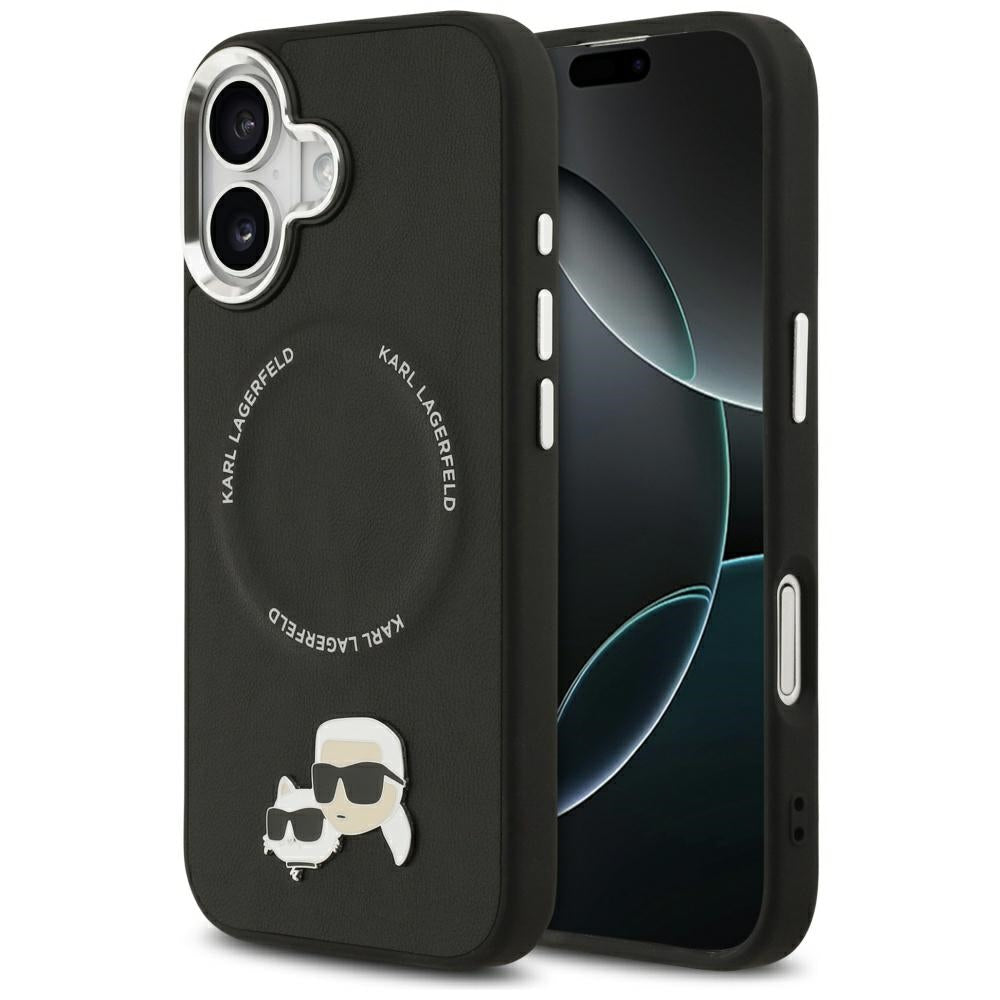 MagSafe futrola za Apple iPhone 17, Karl Lagerfeld, Karl & Choupette Pins, Crna