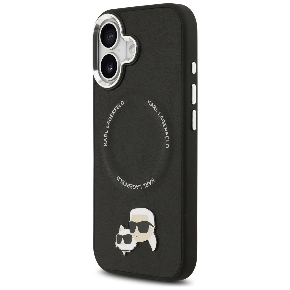 MagSafe futrola za Apple iPhone 17, Karl Lagerfeld, Karl & Choupette Pins, Crna