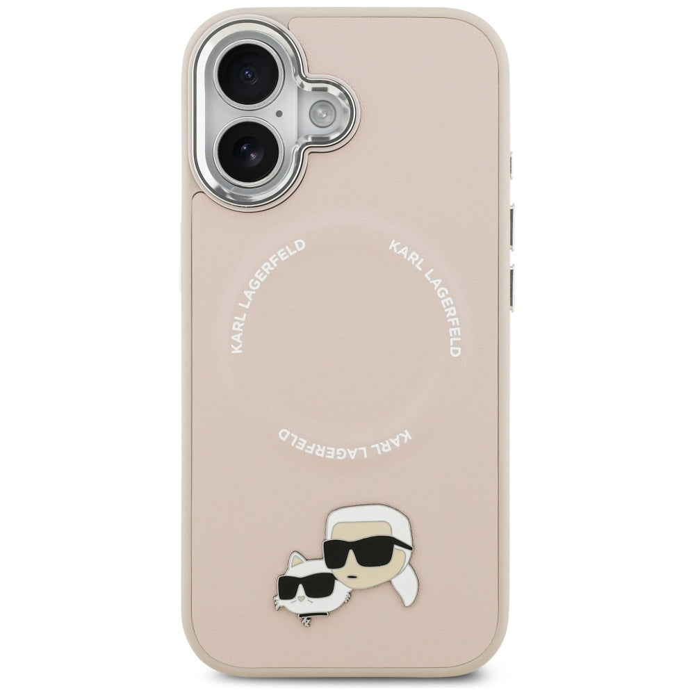 Futrola MagSafe za Apple iPhone 17, Karl Lagerfeld, Karl & Choupette Pins, Roza